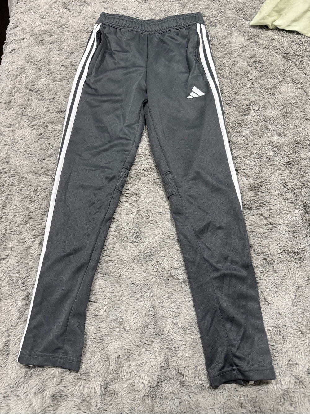 adidas Black Jogger Sweatpants with White Side Stripes